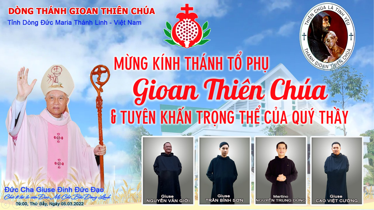 Thánh lễ mừng kính thánh tổ phụ Gioan Thiên Chúa